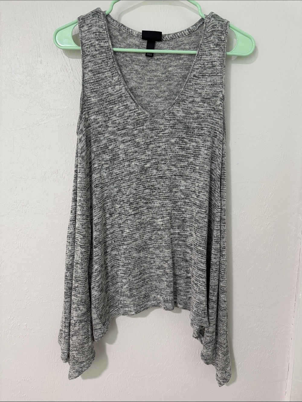 Massimo Gray Marled V-Neck Swing Tank